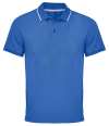 04769 Palermo SOL'S Unisex Palermo Polo Shirt Royal Blue / White colour image